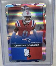 2025 UNO Elite Christian Gonzalez #63 Alt Jerseys New England Patriots NM Red