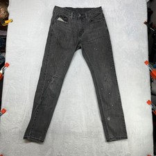 Levi's 510 Jeans Men's Gray Denim Stretch Pockets Distressed Skinny - 31X29