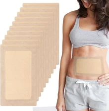 10pcs Castor Oil Pack Wrap - Self-Adhesive, High Absorbent Organic Cotton Flanne