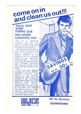 M042 Canada ONT Ontario - Sarnia - Elks Menswear Clothing - ca 1970 Postcard