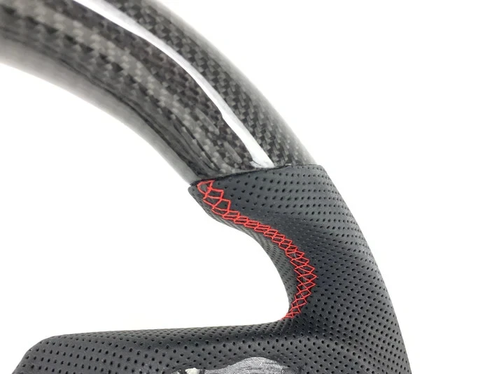 PARA HONDA CIVIC 2016-2021 VOLANTE REAL FIBRA DE CARBONO Y CUERO Foto 4 de 4