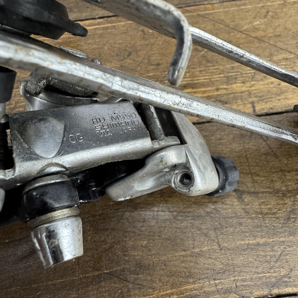 Vintage Shimano Deore LX RD-M550 Rear Derailleur Japan MTB Silver 310g Long Cage - Image 4 of 4