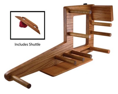 20 Inch Inkle Loom and Weaving Shuttle Bundle Handcrafted from Red Oak