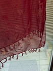 Sheer Red Scarf With Tulip Design — photo 5