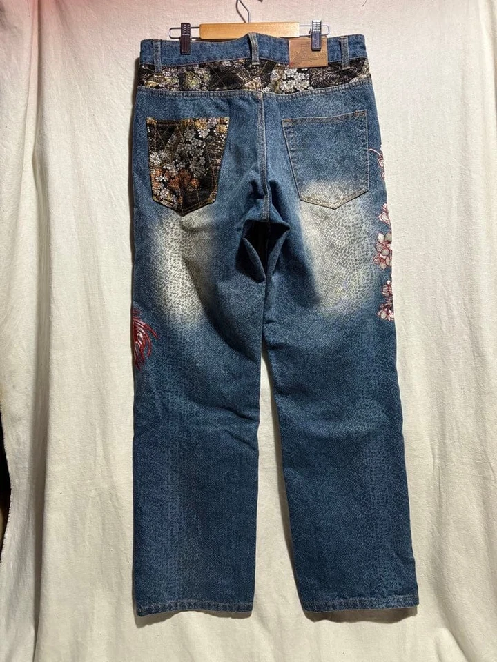 Buddha's Pleasure, Unruly, Japanese Pattern, Embroidered, All-Over Pattern, - Image 3 of 4