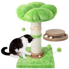 Scratching Post 25 Inch Tall Cat Scratcher for Indoor Small Cat Tree with Bed...