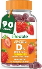 Vitamin D Gummies for Adults | 5000 IU | Great Tasting D3 Vitamin | Immune and D