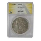 1901 S Morgan Dollar AU 50 ANACS Silver $1 Coin SKU:I23046