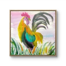 14 X 14 Expressionism Original Handmade Signed Colorful Art Painting On Canvas