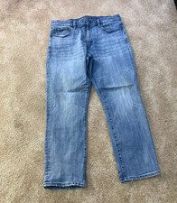 Lucky Brand 410 athletic Straight Jeans Men's 36x30 Stretch Blue Denim