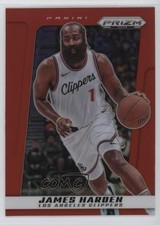 2024-25 Panini Prizm Deca Red Prizm 43/199 James Harden #107 12wc