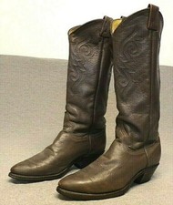 Western Cowboy Leather Casual Dress Dancing boots women's 7M 