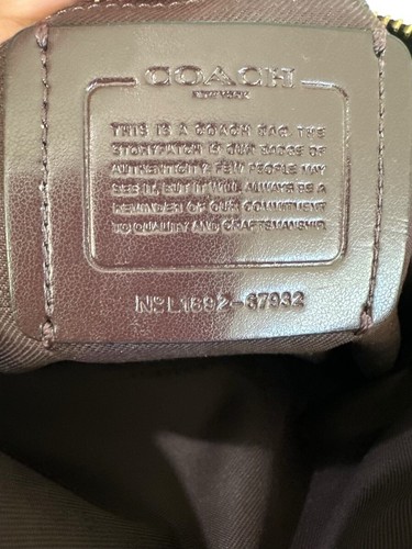 67932 Coach Dreamer Mixed Leather Shoulder Bag GD/Black - Picture 11 of 12