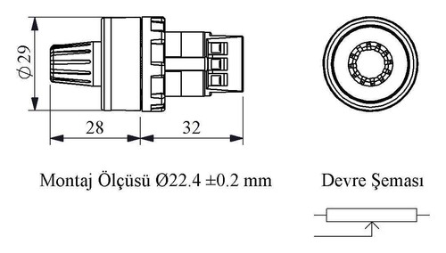 Bedienfeld Potentiometer 2,2K Ohm, VSD Wechselrichter | EMAS BPR02K IP65 | UK Lagerbestand - Bild 2 von 2