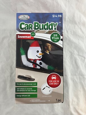 Car Buddy - Christmas - Inflatable - Snowman - 3ft - LED - NEW