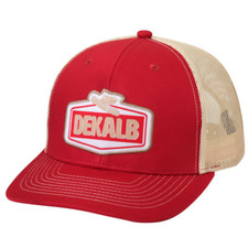 DEKALB Red Vintage Style Snap Back Hat  Adjustable Fit  NEW 