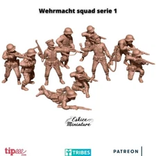 Eskice Miniature WW2 German Wehrmacht Infantry Squad WWII Bolt Action 15 20 28mm