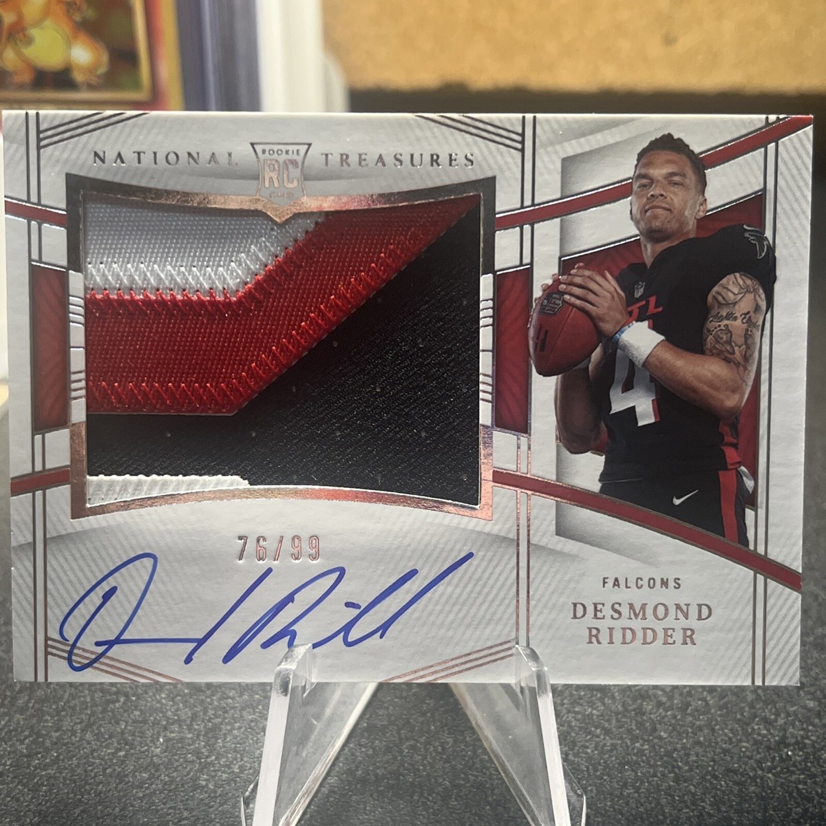 2022 NATIONAL TREASURES DESMOND RIDDER RC JUMBO PATCH ROOKIE AUTO