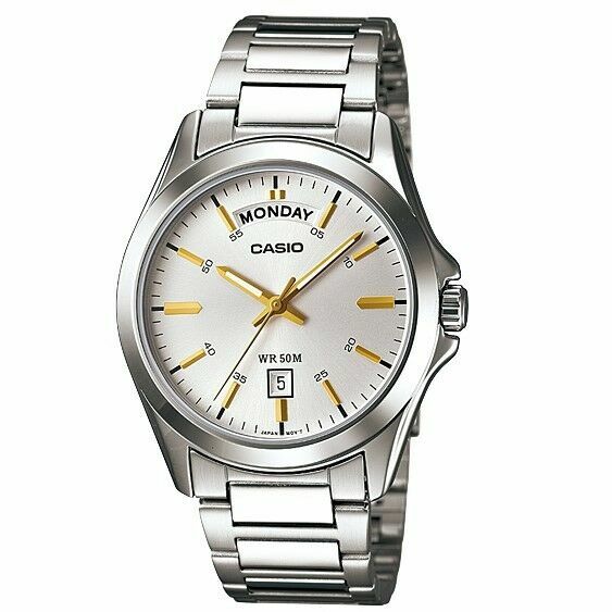 Casio Quartz Wr50m White Dial Analog 