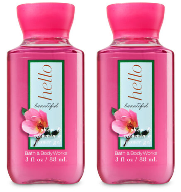 *2 PACK* Bath & Body Works HELLO BEAUTIFUL Mini Shower Gel CHEAPER THAN