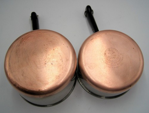 Set of 2 - Vintage Revere Ware Copper Clad Bottom Pans 1 1/2QT & 3QT - Picture 4 of 4