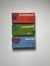 Vintage Vis-ed Educational Cards Organic chemistry, English, and U.S. Government