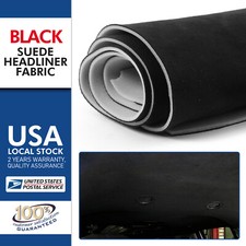 Suede Headliner Black Fabric Material 60" Car Interior Ceiling Upholstery 60" W