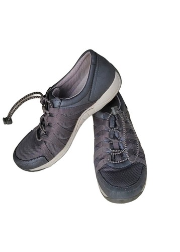Dansko Sneakers Women's Size 36 Honor Suede & Mesh Gray Bungee Tie Shoes - Picture 3 of 12