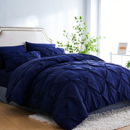 7pc Queen Comforter Set with Sheets – Pintuck Bed in a Bag, All-Season Bedding - Picture 65 of 91