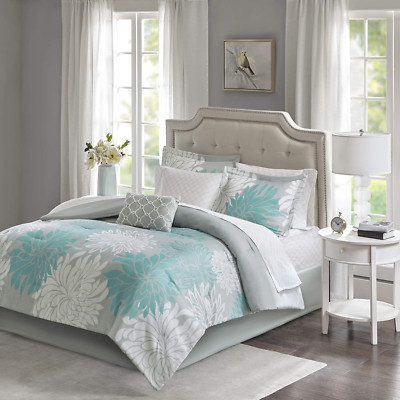 Essentials Maible Cozy Bed in a Bag Comforter with Complete Cotton Sheet Set-Flo