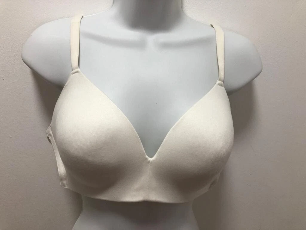 PRIMARK LADIES WOMEN'S BONE WHITE NON WIRED BRA UK SIZE 34DD EUR