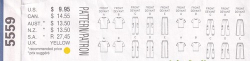 Butterick 5559 Mens Boys Father Son Very Easy T-Shirt and Pants Pattern XS-XL - Picture 8 of 10