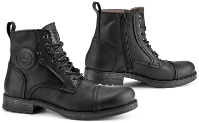 Motorrad Schuhe 47 - Falco Kaspar - Vintage Schnürschuhe Boots schwarz