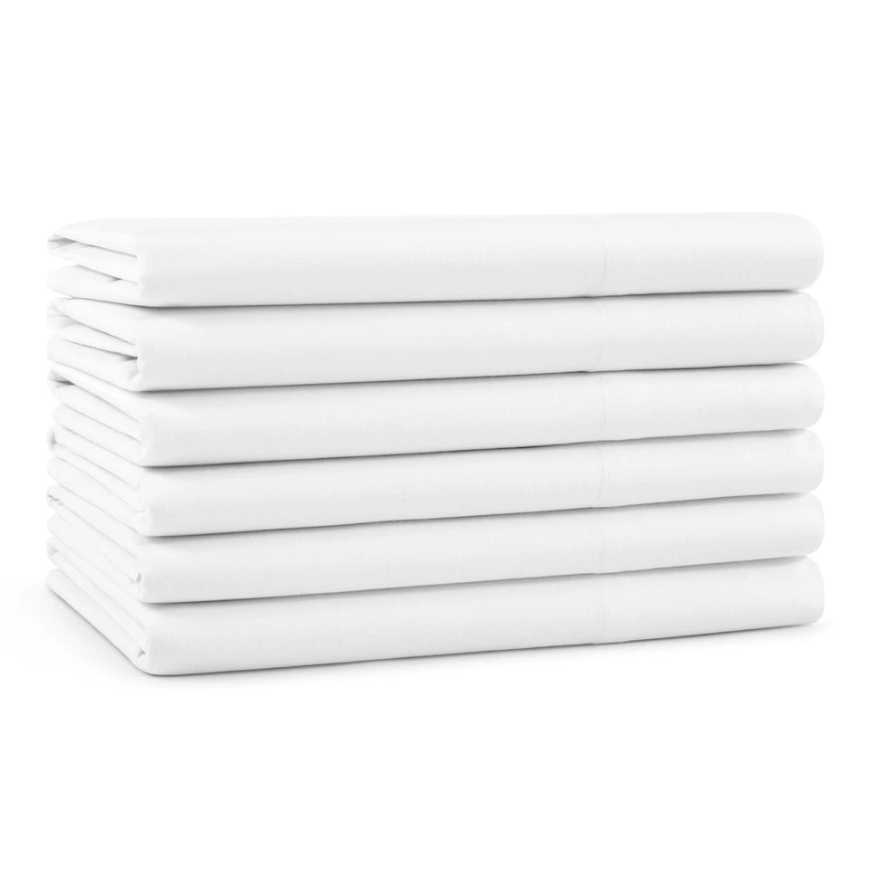 Cotton Sateen Pillowcases, Size Options, White, Packs of 12 and Bulk Cases of 72 - Image 4 of 4