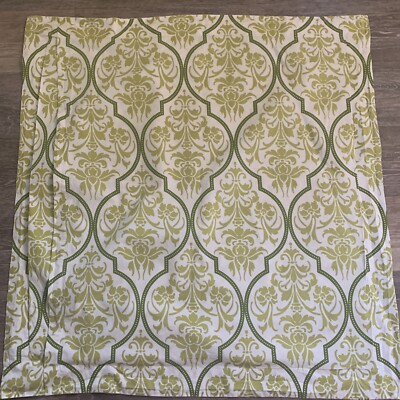 Pottery Barn (1) Euro Sham Brocade Cotton Cage Lime Green  29  x 31.5 