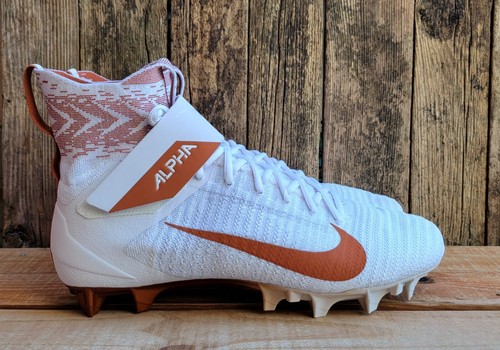 Nike Alpha Menace Elite 2 WD SMU P Texas Longhorn Sz 13.5 Wide White CJ3049 102 - Picture 2 of 10