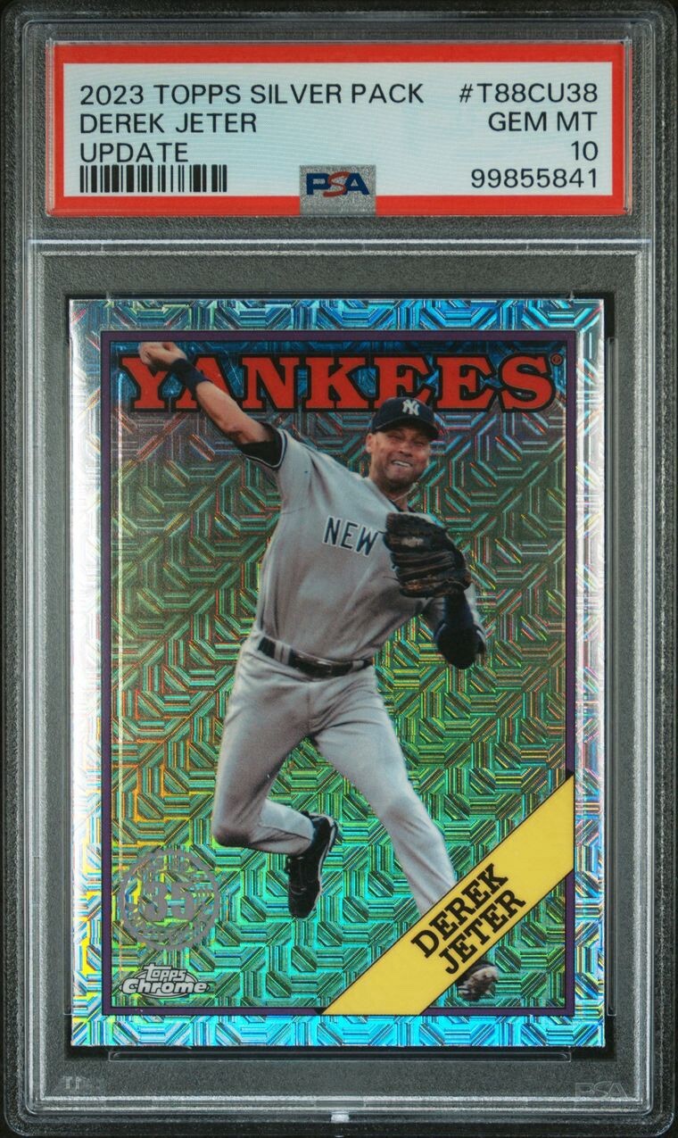 2023 Topps Update 1988 Topps Chrome Silver Pack #T88CU-38 Derek Jeter PSA 10