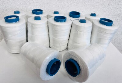 Fischbein/Newlong/ Union Spec Bag Closer poly thread, 12-White 12/4, 8oz Cones