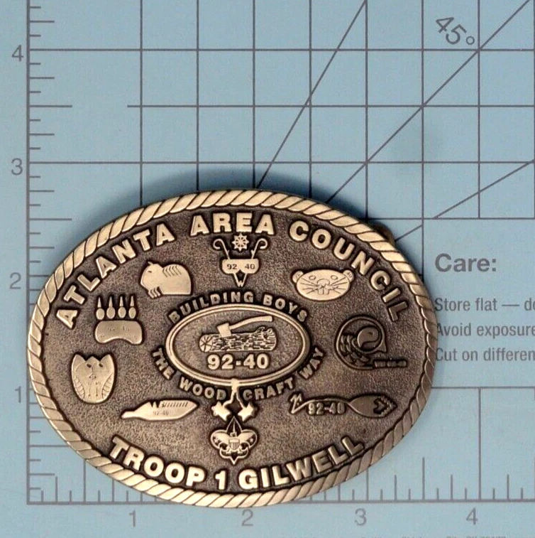 Hebilla de cinturón BSA Atlanta Building Boys The Wood Craft Way # De colección CC Tx .TYC351 Foto 3 de 4