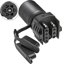 7 Pin round to 4 Pin and 5 Pin Flat Blade Trailer Adapter, 7 to 5 Pin Trailer Pl