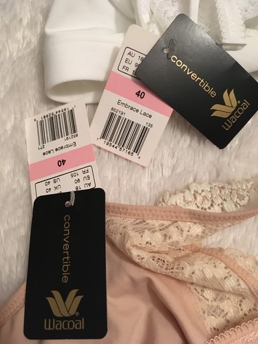 2 Wacoal Embrace Lace Bra Lot Set 40/XL Unlined Soft Cup Bralette 852191 J-Hook - Picture 5 of 5