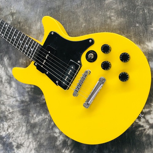New Yellow Special Double Cutaway TV Electric Guitar P-90 Pickup Chrome Hardware - Picture 3 of 6