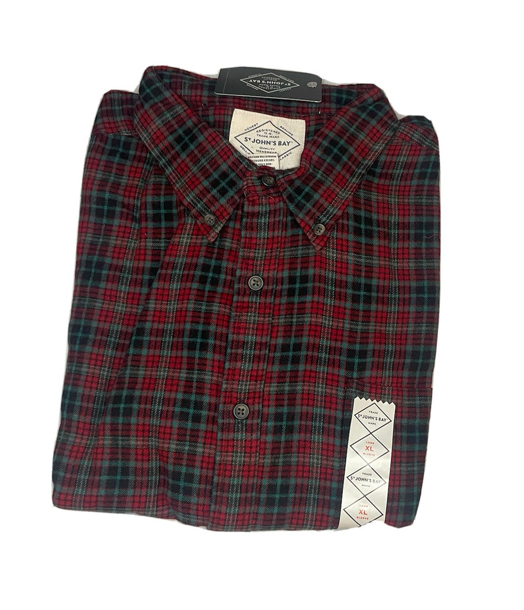 トップス 00s St.JOHN'S BAY flannel shirt Size XL Flannel Shirt St John's Bay XL | eBay
