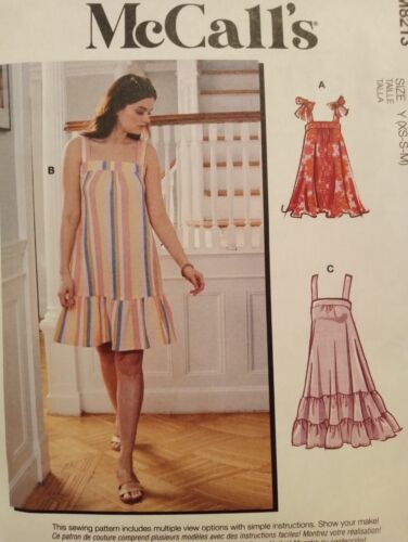 Xs Sm Med Women's Sun Dress Or Nightgown Sewing Pattern McCall's M8213