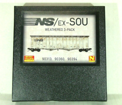 MICRO-TRAINS LINE N SCALE WEATHERED 3 PK 50' AIRSLIDE HOPPER NS/EXSOU 99305830