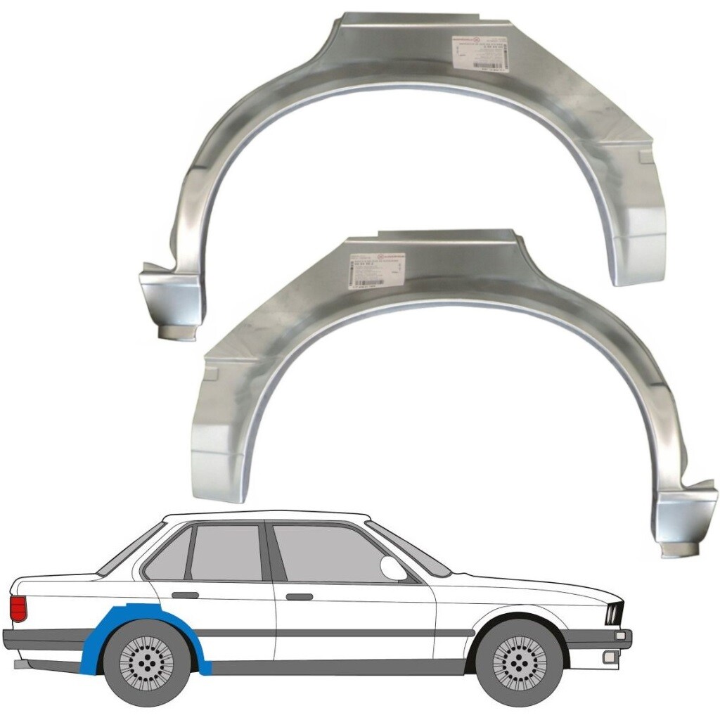 BMW 3 E30 1982-1987 4 DOOR REAR WHEEL ARCH REPAIR PANEL REAR WING / PAIR