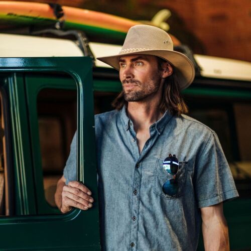 Panama Jack Men's Mesh Safari Soaker Hat Size UPF 50 Double Band Medium NWT