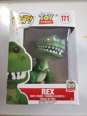 Funko Pop! Disney Toy Story #171 Rex Vaulted Vinyl Figure Authentic  W/Protector
