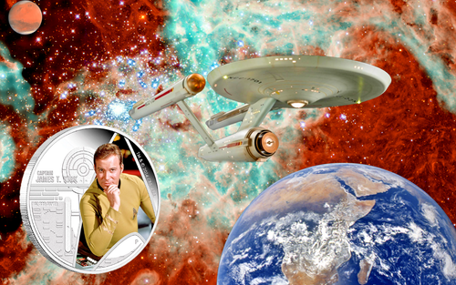 2015 STAR TREK PROOF SILVER 2 COIN SET SIGNED BY WILLIAM SHATNER NGC PF70UC ER - Picture 3 of 8