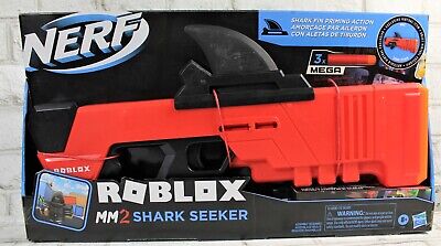 Nerf Roblox MM2 Shark Seeker Dart Blaster Shark Fin Action 3 Mega Darts